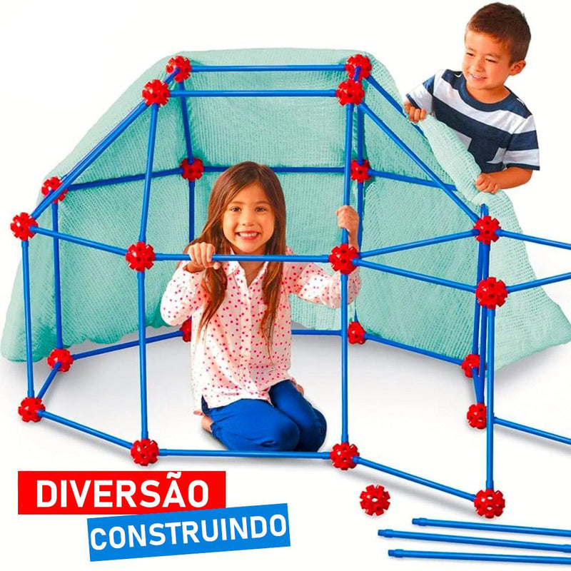 Kit de Construção Cabana Kids + Lona (BRINDE!) + Ebook Desenvolvimento Infantil (BRINDE!)