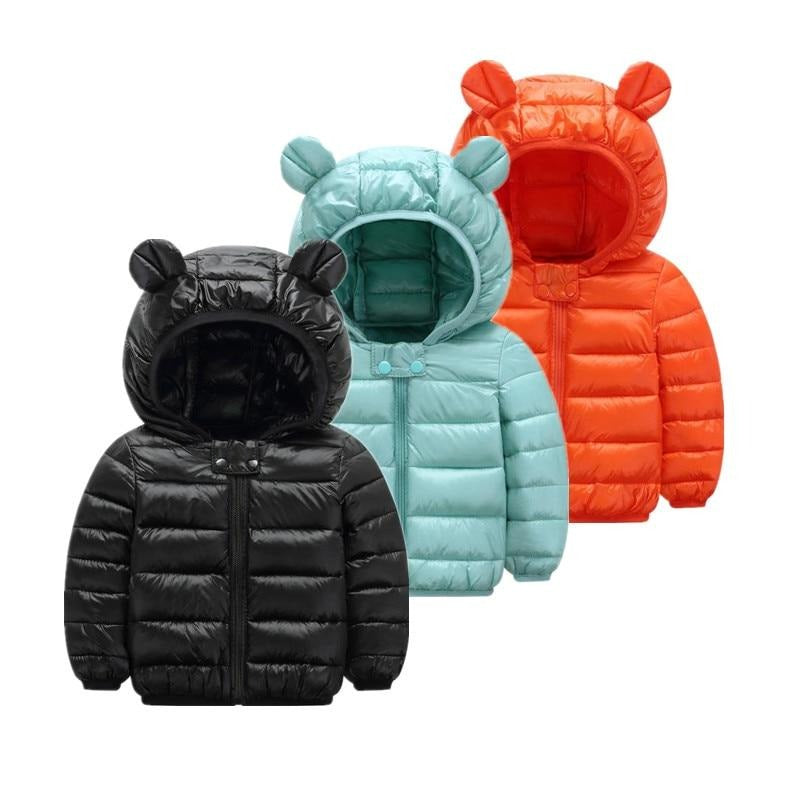 Jaqueta Infantil Puffer com Capuz - Basic Colors