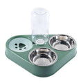 Tigela de Comida e Água com Garrafa para Pets Tigela de Comida - Pets 001 Falco Verde 